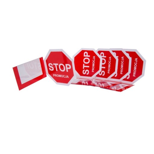 cenové lišty kryt STOP PROMOTION cenníky 5 ks