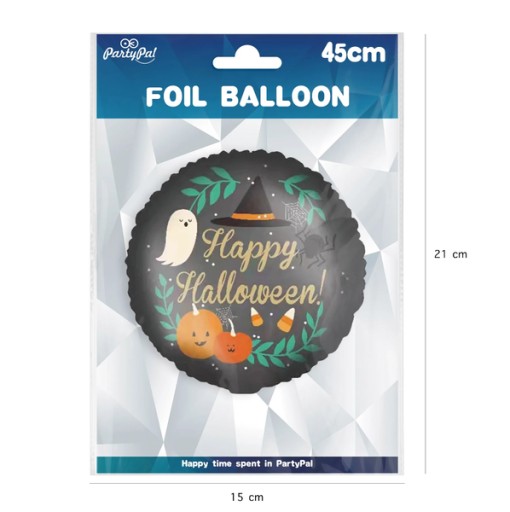 FÓLIOVÝ BALÓN HAPPY HALLOWEEN, okrúhly, 45 CM