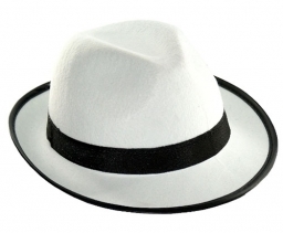 Gangsterský klobúk AL Capone White Bachelor Retro 20. roky Gentleman