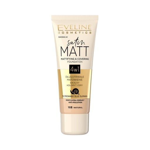Eveline Cosmetics Satin Matt make-up na tvár č. 103 - Natural
