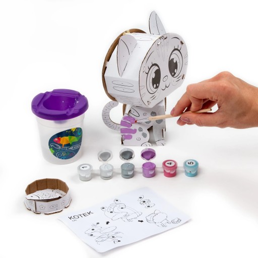 3D maľovaná figúrka podľa čísel mačiatko Kidea