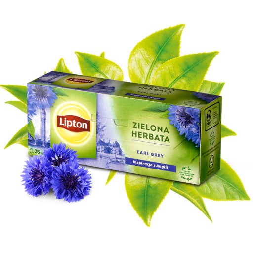 Lipton EARL GREY expresný zelený čaj 25 sáčkov 40g