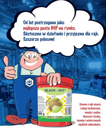 Pasta na umývanie rúk BOZP 500g BLACK-OUT Fregata