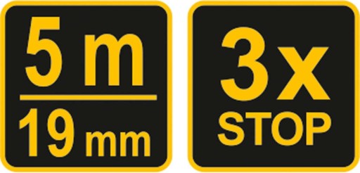 Žlto-čierna páska meria 5 m x 16 mm VOREL