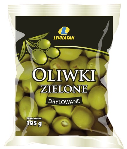 Zelené olivy pražené LEWIATAN 195g