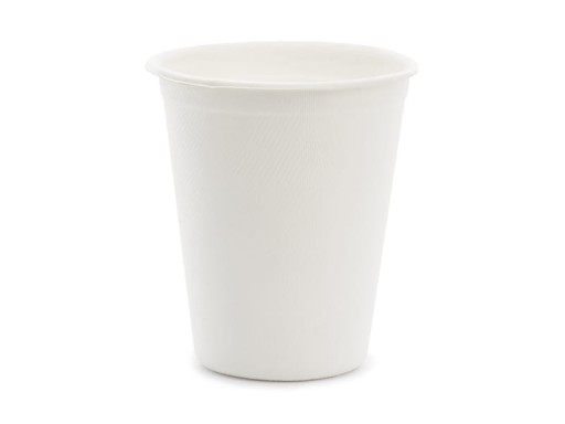Poháre na cukrovú trstinu BIELY 250 ml/6 ks