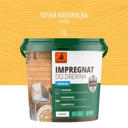 PREMIUM impregnácia dreva 1L BOROVICE PRÍRODNÁ