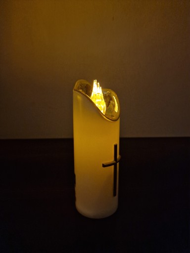 VEĽKÁ LED VLOŽKA SVIEČKY NAPÁJANÁ AKUMULÁTOROU 15cm PRE GRANES VLOŽKY SVIEČKY