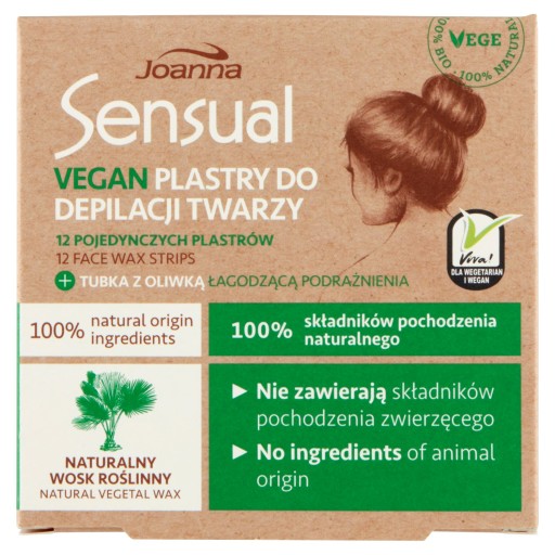 JOANNA SENSUAL VEGAN DEPILAČNÉ NÁplaste na tvár