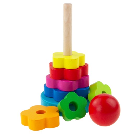 PYRAMÍDOVÝ TRIEDAČ Montessori VEŽOVÉ DREVENÉ BLOKY