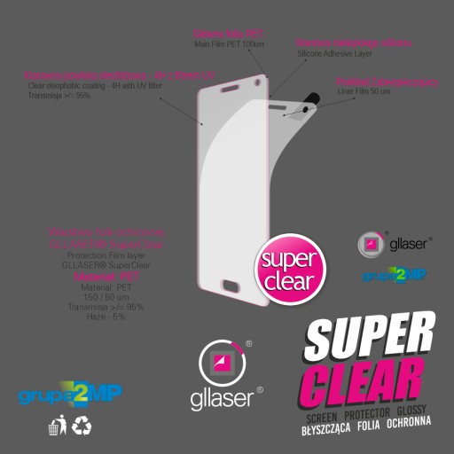 Ochranná fólia GLLASER SC SuperClear TRIMBLE TSC2