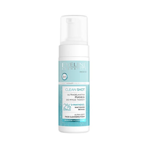Eveline Cosmetics Clean Shot Ultra jemná čistiaca pena na tvár