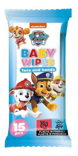 Paw Patrol vlhčené obrúsky 15 ks.