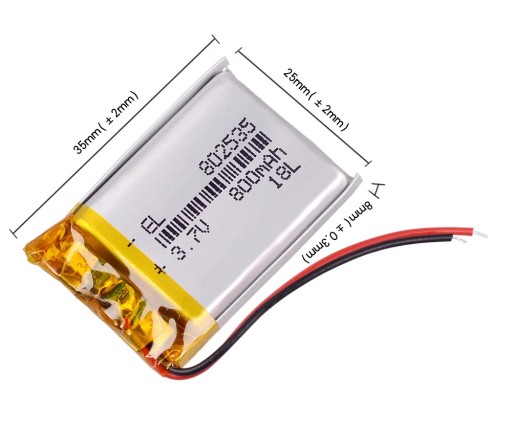 Batéria 802535 Li-Poly 800mAh 3,7V