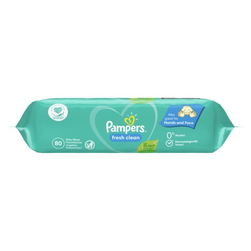 Pampers Fresh Clean vlhčené obrúsky 1 x 80 ks.