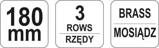 RUČNÁ DRÔTENÁ KEFA MOSADZNÝ DRÔT 3 RADY YT-6343 YATO