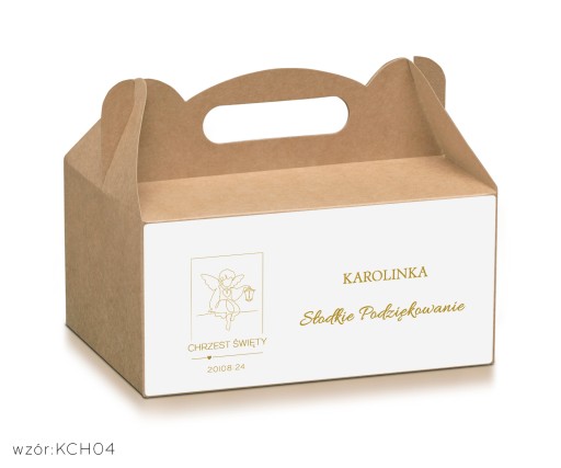 Kraftové krabice na tortu svätého krstu + personalizácia