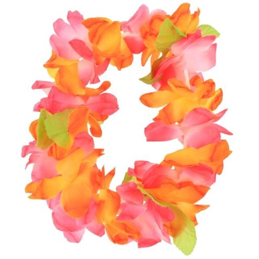 HAVAJSKÁ čelenka na gumičke, oranžové aloha FLOWERS