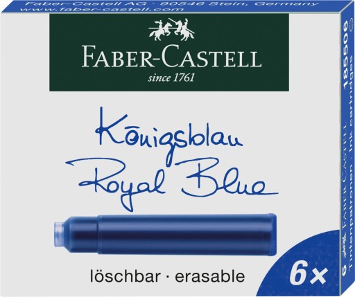 KRÁTKE MODRÉ NÁPLNE 6KS FABER CASTELL