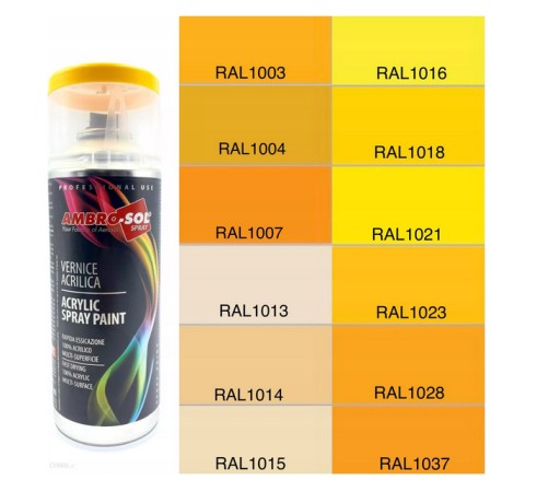 Medovo žltý lak 400ml RAL 1004 lesk