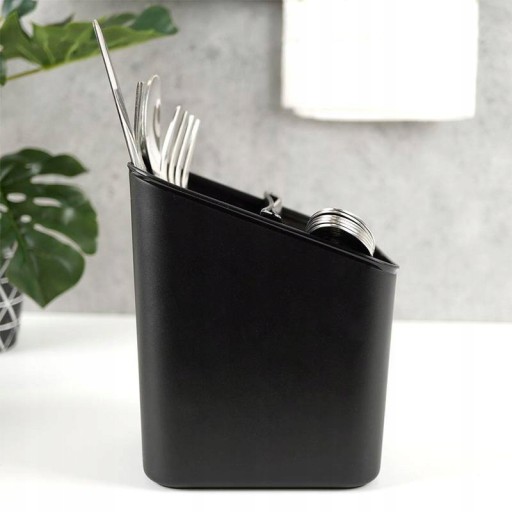 ODKAPÁVAČ NA PRÍBORY čierny organizér a sušička vyberateľná vložka 14x11x16 cm