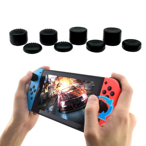 Silikónové gumové kryty 8v1 Switch Lite OLED Black, 8 ks Rôzne profily