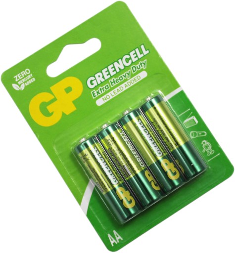 BATÉRIA GP R6 GREENCELL 1,5V TYP AA 4 ks BLISTER