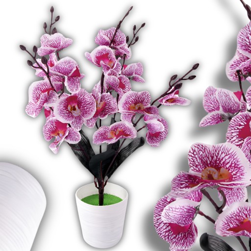 UMELÁ ORCHIDEA V ČRENÁRE KVET ORCHIDEÍ UMELÝ KVET AKO ŽIVÝ VEĽKÝ