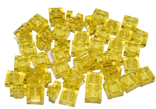 LEGO PLATE 3024 1x1 trans žltá NOVINKA (10g) 51 ks.