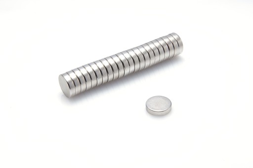 Neodymový magnet valcový MW 10x2,5 mm N38 10 ks.