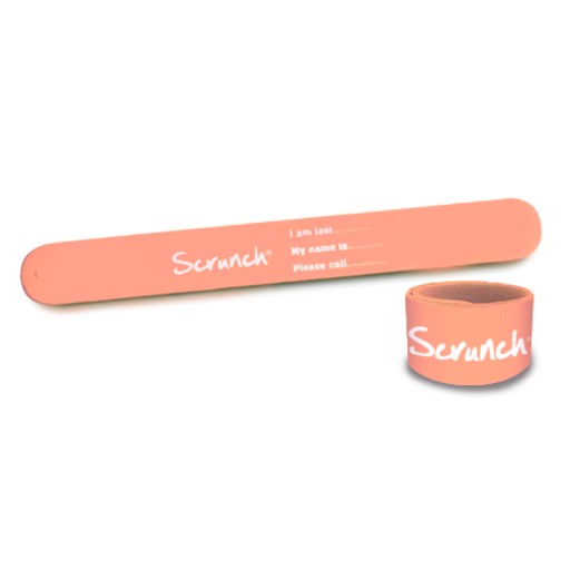 Scrunch informačný náramok - Coral