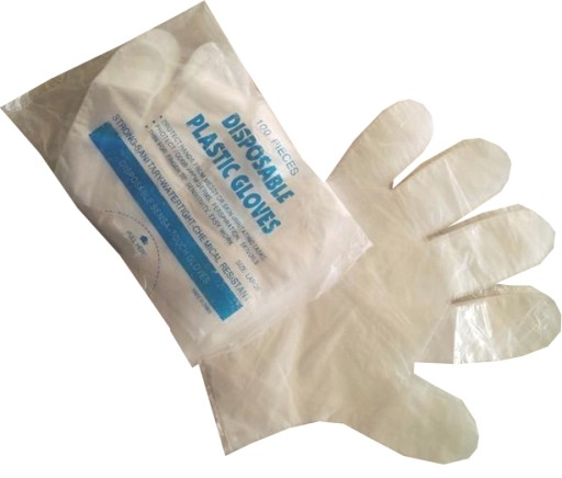 Ochranné rukavice HDPE fóliové rukavice L 100 ks