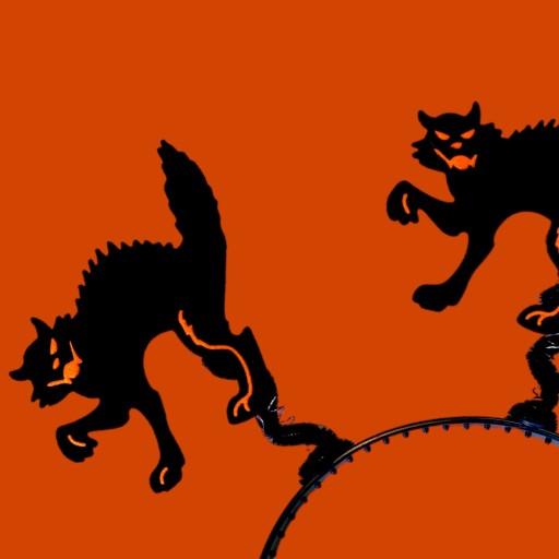 Čelenka Cat HALLOWEEN CAT BLACK WITCHES WITCHES