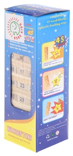 Veža rodinná arkádová hra Drevené puzzle kývajúca sa veža