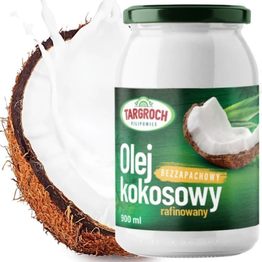 Zdravý rafinovaný kokosový olej na vyprážanie bez vône 900 ml TARGROCH