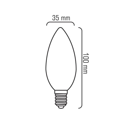E14 LED SVIEČKOVÁ Žiarovka 4W=40W Vlákno 470lm Dekoratívne Bez blikania 4000K