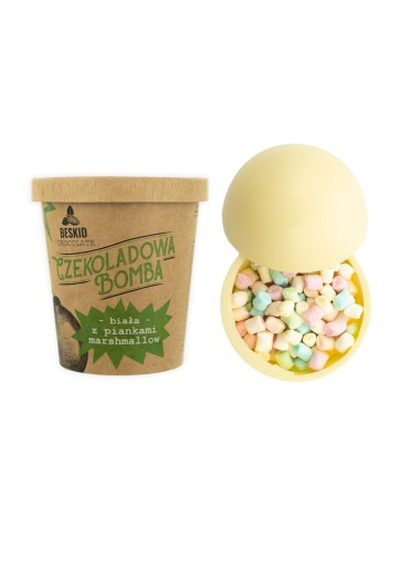 Čokoládová guľa s marshmallows na pitie