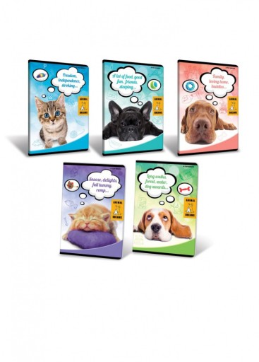 NOTEBOOK A5 32K LI PODW TOP ANIMAL 10ks, mix vzorov