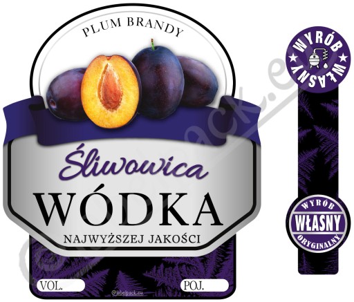 Etiketa slivovice + pás 10 ks