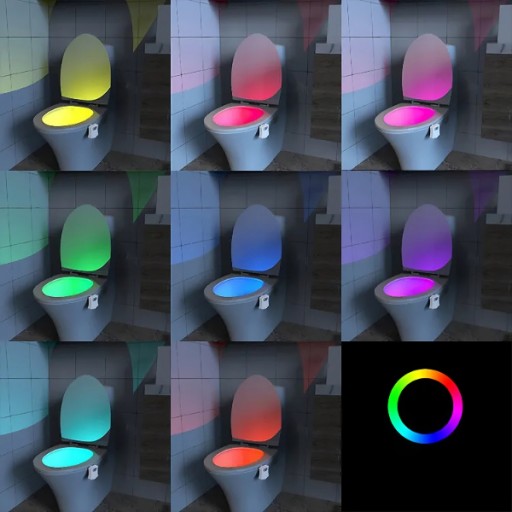 LED LAMPA PRE WC, SENZOR POHYBU A SVETLA
