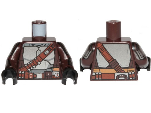 Lego New Torso Tmavohnedé Mandalorianske brnenie Beskar Din Djarin 973pb4119c01