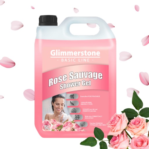 GLIMMERSTONE SPRCHOVÝ GÉL SPRCHOVÝ GÉL, VÔŇA RUŽÍ, OVERENÁ KVALITA 5L