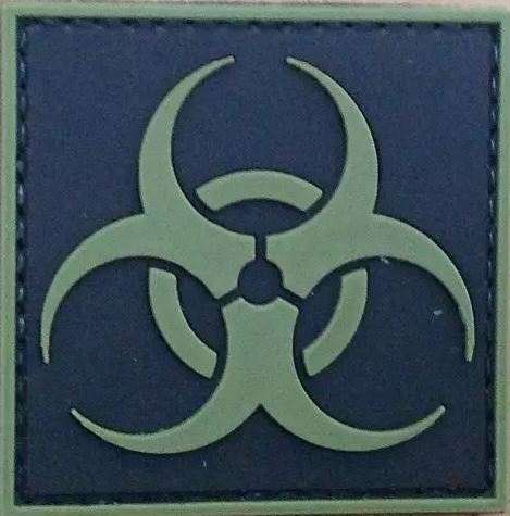 3D SYMBOL BIOHAZARD VELCRO GFC NÁŠIVKA