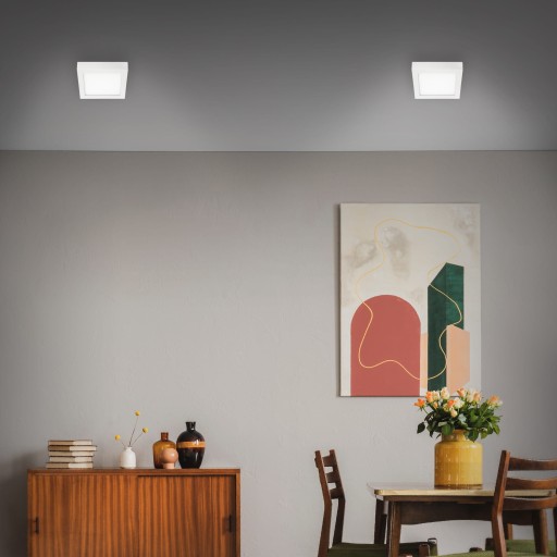 STROPOVÝ ZÁKLAD - PRIVRCHOVÁ MONTÁŽ - BIELA - LED 12W - TEPLÁ