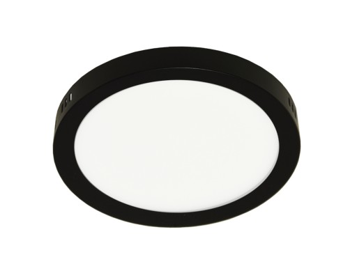 Prisadený LED panel 12W Stropné svietidlo Čierne