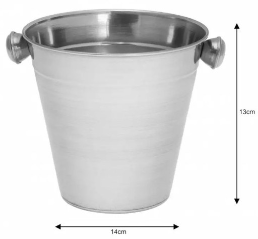 Vedro na ľad, nádoba na ľad, 14cm, oceľ 1,4L