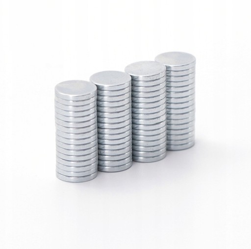 Neodymový magnet okrúhly 10x1 mm 10ks, silný horčík