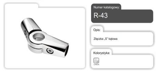DVOJRAMENNÝ KONEKTOR, UHOLOVÁ MONTÁŽ, KONEKTOR S, MAT ČIERNA R-43 FI 25 MM AMIX