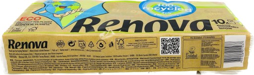 Renova Recyklované vreckové obrúsky 10x9 ks