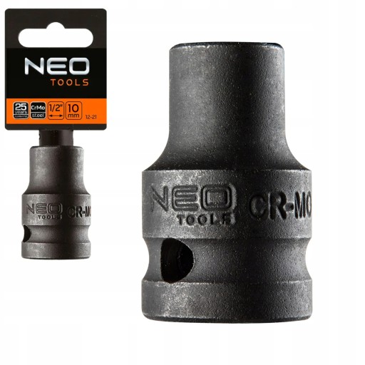 NEO RÁZOVÁ ZÁSUVKA 1/2'' 10X38MM, CR-MO CHROMOLYBDÉNOVÁ OCEL 12-210